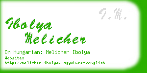 ibolya melicher business card
